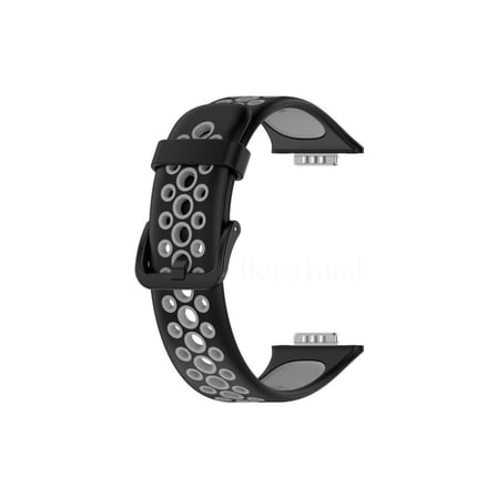 Watch Fit 2 Spor Delikli Kordon - Siyah-Gri