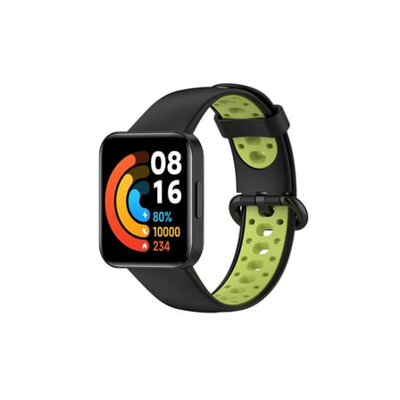 Redmi Watch 2 Spor Delikli Kordon - Siyah-Yeşil