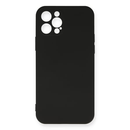 iPhone 12 Pro Max Kılıf Nano içi Kadife Silikon - Siyah