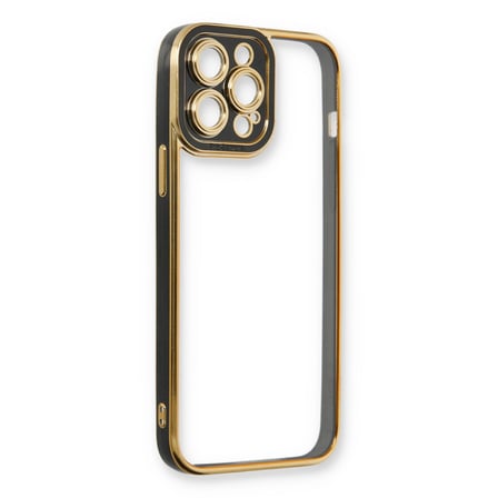 iPhone 13 Pro Max Kılıf Liva Lens Silikon - Siyah