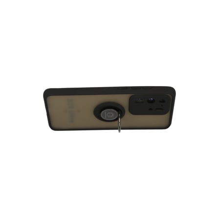 Galaxy S20 Ultra Kılıf Montreal Yüzüklü Silikon Kapak - Siyah