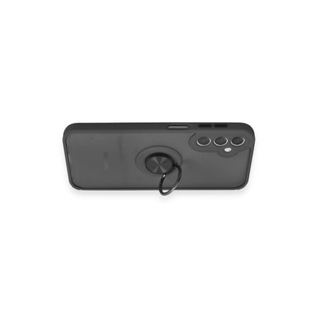 Galaxy A24 4G Kılıf Montreal Yüzüklü Silikon Kapak - Siyah