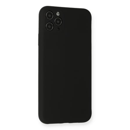 iPhone 11 Pro Max Kılıf Nano içi Kadife Silikon - Siyah