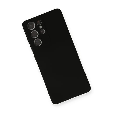 Galaxy S21 Ultra Kılıf Nano içi Kadife Silikon - Siyah