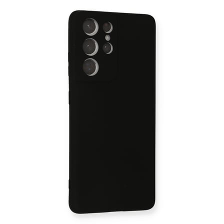 Galaxy S21 Ultra Kılıf Nano içi Kadife Silikon - Siyah