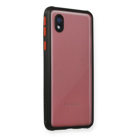 Galaxy A01 Core Kılıf Miami Şeffaf Silikon - Siyah