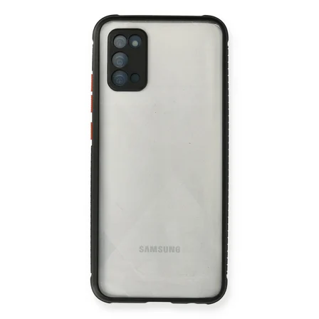 Galaxy A02S Kılıf Miami Şeffaf Silikon - Siyah