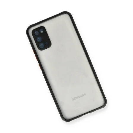 Galaxy A02S Kılıf Miami Şeffaf Silikon - Siyah
