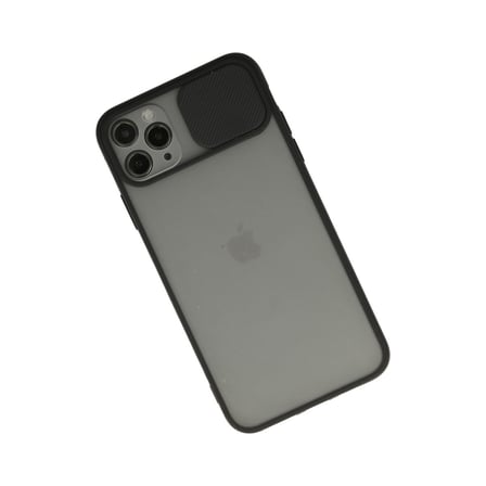 iPhone 11 Pro Kılıf Palm Buzlu Kamera Sürgülü Silikon - Siyah