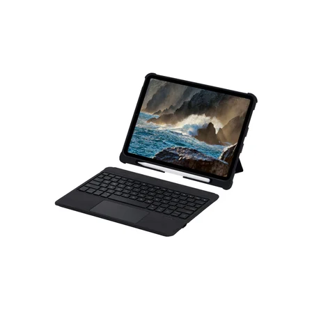 T5209D iPad Pro 12.9 (2021) Kılıf İnter Ledli Klavyeli Tablet Kılıfı - Siyah