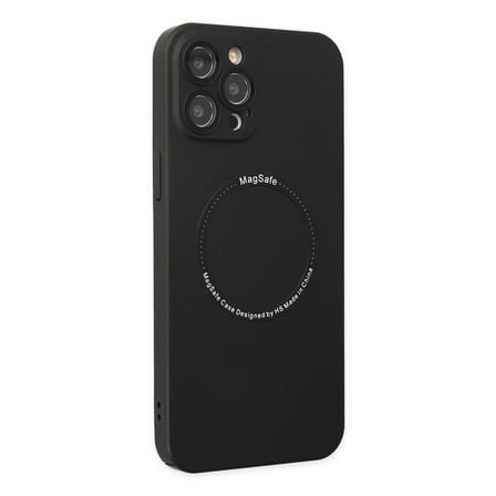 iPhone 12 Pro Kılıf Jack Magneticsafe Lens Silikon - Siyah
