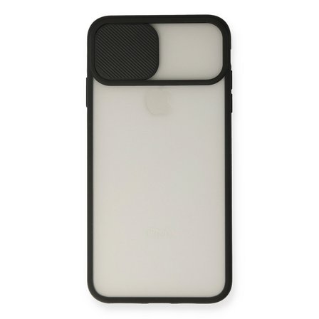 iPhone XS Max Kılıf Palm Buzlu Kamera Sürgülü Silikon - Siyah