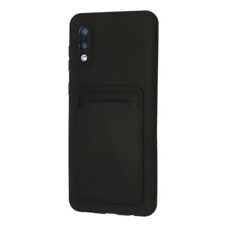 Galaxy A02 Kılıf Kelvin Kartvizitli Silikon - Siyah
