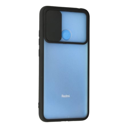Redmi 9C Kılıf Palm Buzlu Kamera Sürgülü Silikon - Siyah