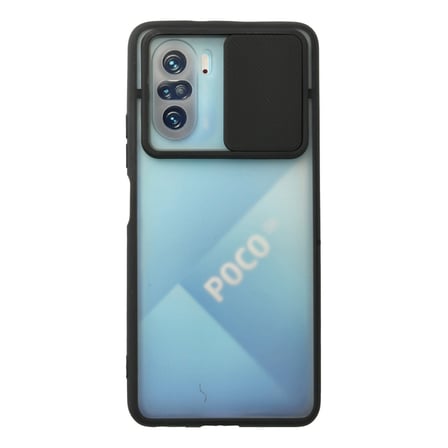 Poco F3 Kılıf Palm Buzlu Kamera Sürgülü Silikon - Siyah