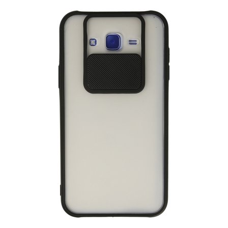 Galaxy J7 Kılıf Palm Buzlu Kamera Sürgülü Silikon - Siyah