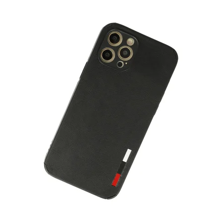 iPhone 12 Pro Max Kılıf Loop Deri Silikon - Siyah