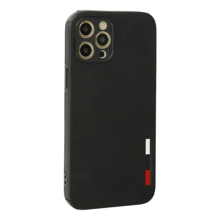 iPhone 12 Pro Max Kılıf Loop Deri Silikon - Siyah