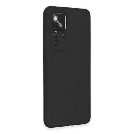 Mi 12T Pro Kılıf Nano içi Kadife Silikon - Siyah