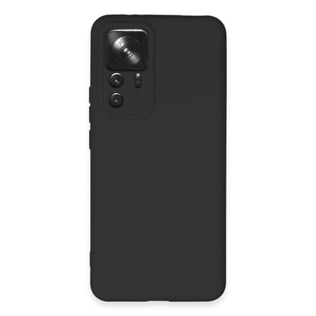 Mi 12T Pro Kılıf Nano içi Kadife Silikon - Siyah