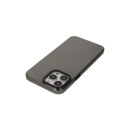iPhone 13 Pro Max Kılıf Anka PC Sert Metal Kapak - Siyah