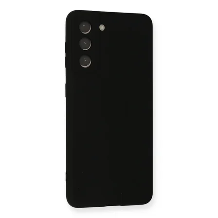 Galaxy S21 FE Kılıf Nano içi Kadife Silikon - Siyah