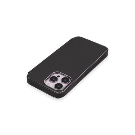 iPhone 14 Pro Max Kılıf Dolpin Kapaklı - Siyah