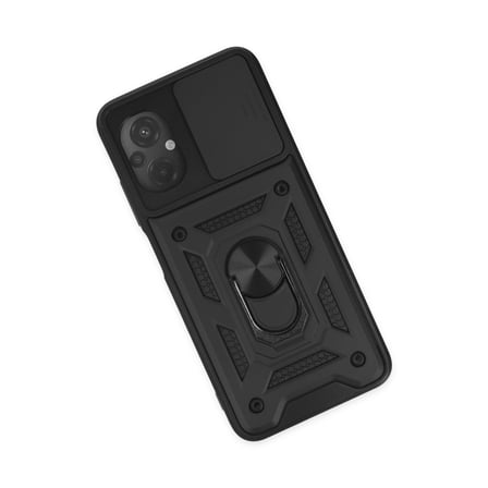 M5 Kılıf Pars Lens Yüzüklü Silikon - Siyah