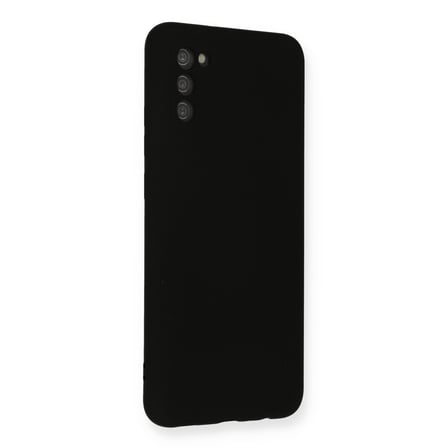 Galaxy A03S Kılıf Nano içi Kadife Silikon - Siyah