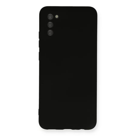 Galaxy A03S Kılıf Nano içi Kadife Silikon - Siyah