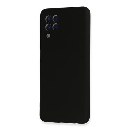 Galaxy A22 Kılıf Nano içi Kadife Silikon - Siyah