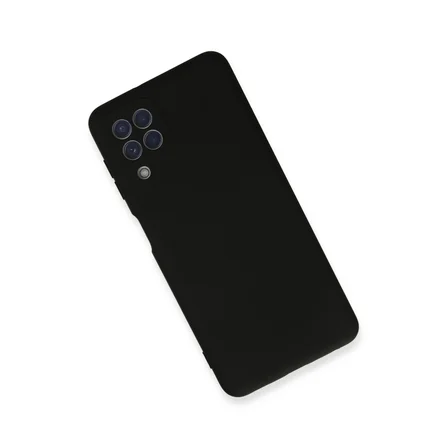 Galaxy A22 Kılıf Nano içi Kadife Silikon - Siyah
