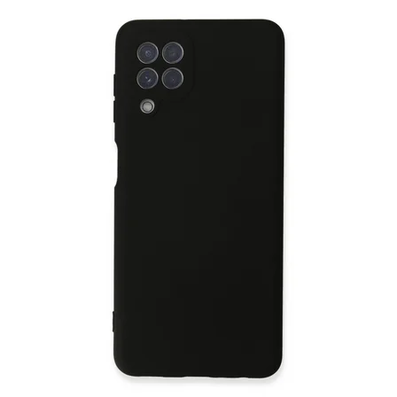 Galaxy A22 Kılıf Nano içi Kadife Silikon - Siyah
