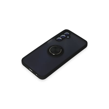 Galaxy M34 5G Kılıf Montreal Yüzüklü Silikon Kapak - Siyah