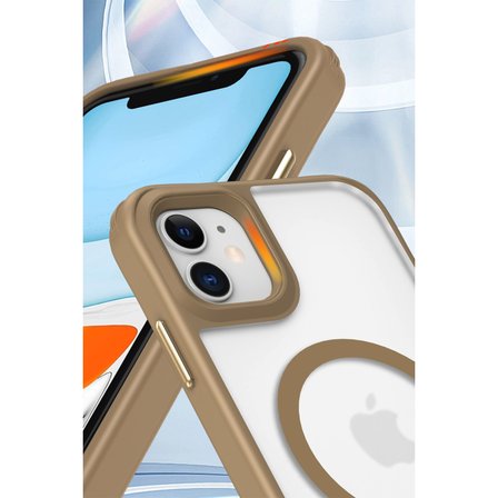 iPhone 11 Kılıf Enka Magsafe Silikon Kılıf - Siyah