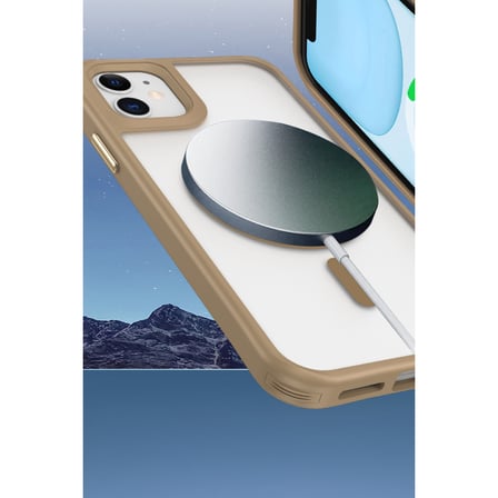 iPhone 11 Kılıf Enka Magsafe Silikon Kılıf - Siyah