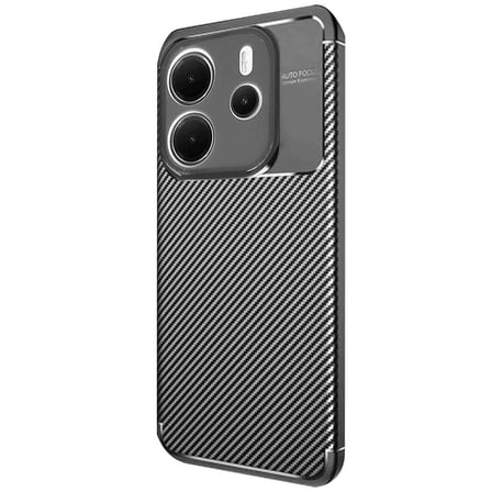 Redmi Note 14 4G Kılıf Auto Focus Karbon Kapak - Siyah