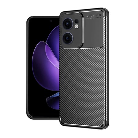 Reno 13F Kılıf Auto Focus Karbon Kapak - Siyah