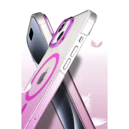iPhone 15 Plus Glossy Magsafe Kapak - Siyah