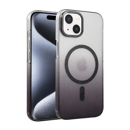iPhone 15 Plus Glossy Magsafe Kapak - Siyah