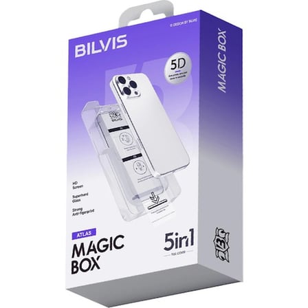 iPhone 16 Pro Max Bilvis 5in1 3D Magic Cam Ekran Koruyucu - Siyah