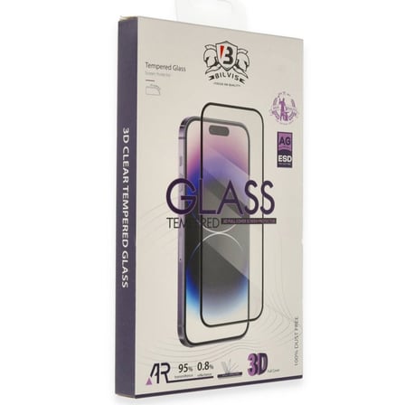 iPhone 17 Pro Max Bilvis 3D Cam Ekran Koruyucu - Siyah