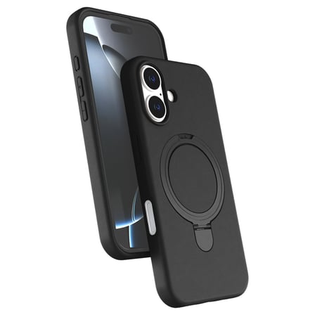 iPhone 16 Plus Regal Magsafe Standlı Kapak - Siyah