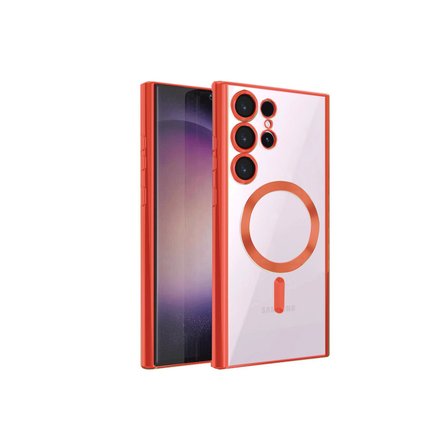 Galaxy S24 Ultra Kılıf Kross Magneticsafe Kapak - Kırmızı