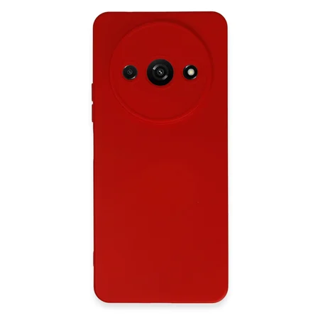 Redmi A3 4G Kılıf Nano içi Kadife Silikon - Kırmızı
