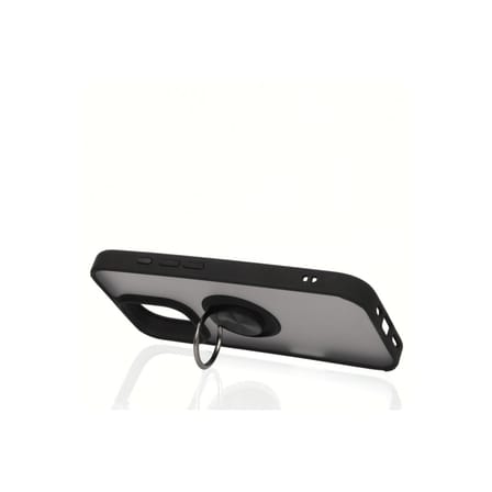 iPhone 16 Kılıf Montreal Yüzüklü Silikon Kapak - Kırmızı