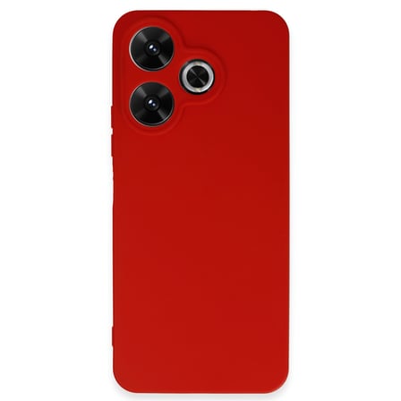 Redmi 13 4G Kılıf First Silikon - Kırmızı