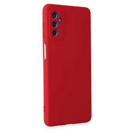 Galaxy M52 5G Kılıf Nano içi Kadife Silikon - Kırmızı
