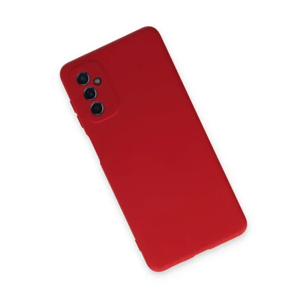 Galaxy M52 5G Kılıf Nano içi Kadife Silikon - Kırmızı