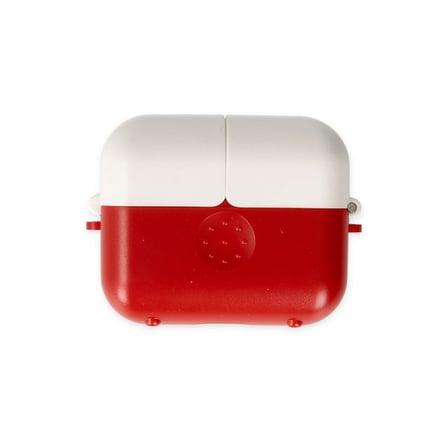 Airpods 3 (3.nesil) Basmalı Kılıf - Kırmızı-Beyaz